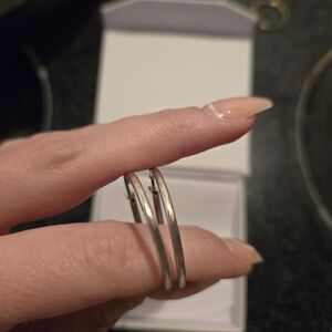 Elegant Silver Hoop Earrings